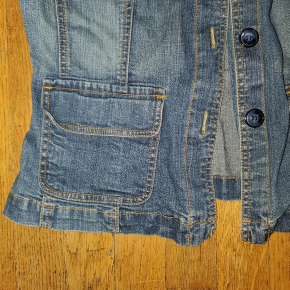 St. John's Bay Stretch Blue Jean Jacket - Picture 4 of 9